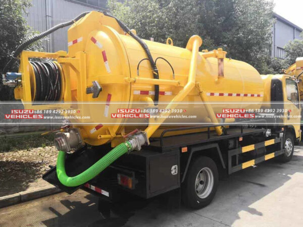 ISUZU 6000L Drain Jetting Truck Right Back