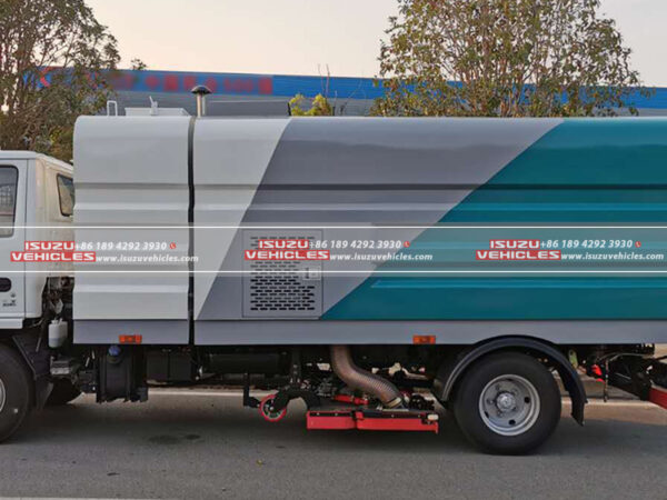 ISUZU NFR Vacuum Street Sweeper Body Details
