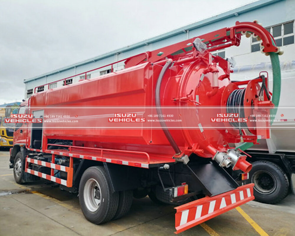 ISUZU Sewer Jet Cleaning Truck Back Tube