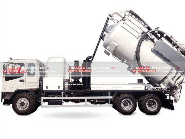 ISUZU 10 CBM Dry Vacuum Truck Working