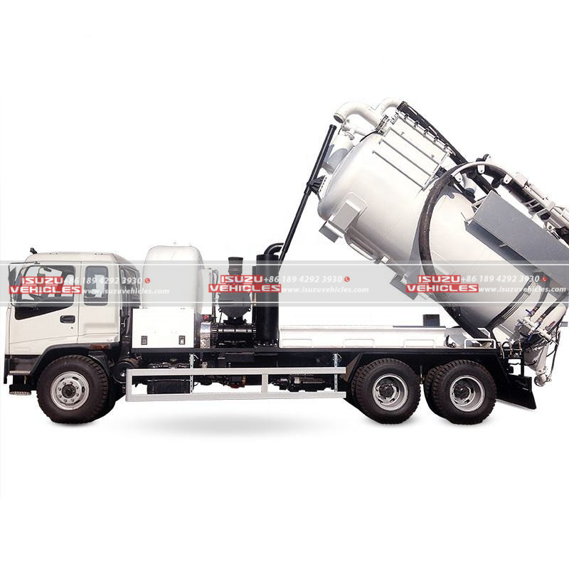 ISUZU 10 CBM Dry Vacuum Truck Working