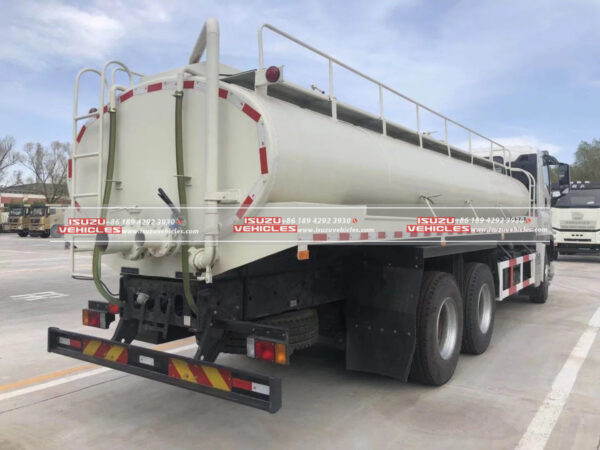 ISUZU 25 CBM Stainless Steel Water Sprinkler Tanker Truck Back
