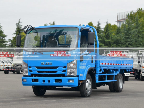 ISUZU KV100 Single-Row Lattice-Side Light Cargo Truck Left