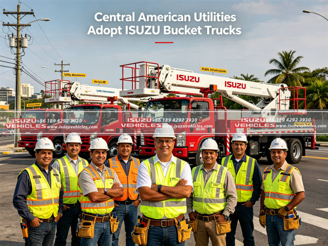 Central American Utilities Adopt ISUZU Bucket Trucks