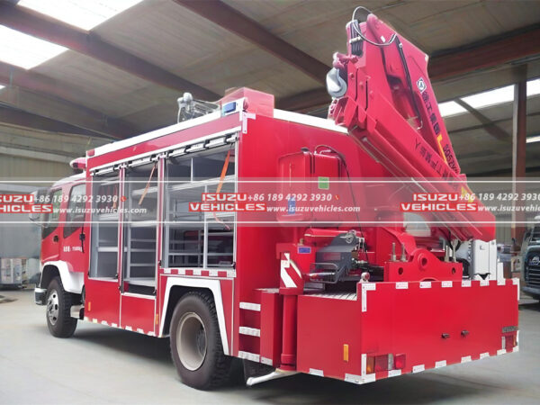ISUZU 7.65M Tower Rescue Fire Truck Back