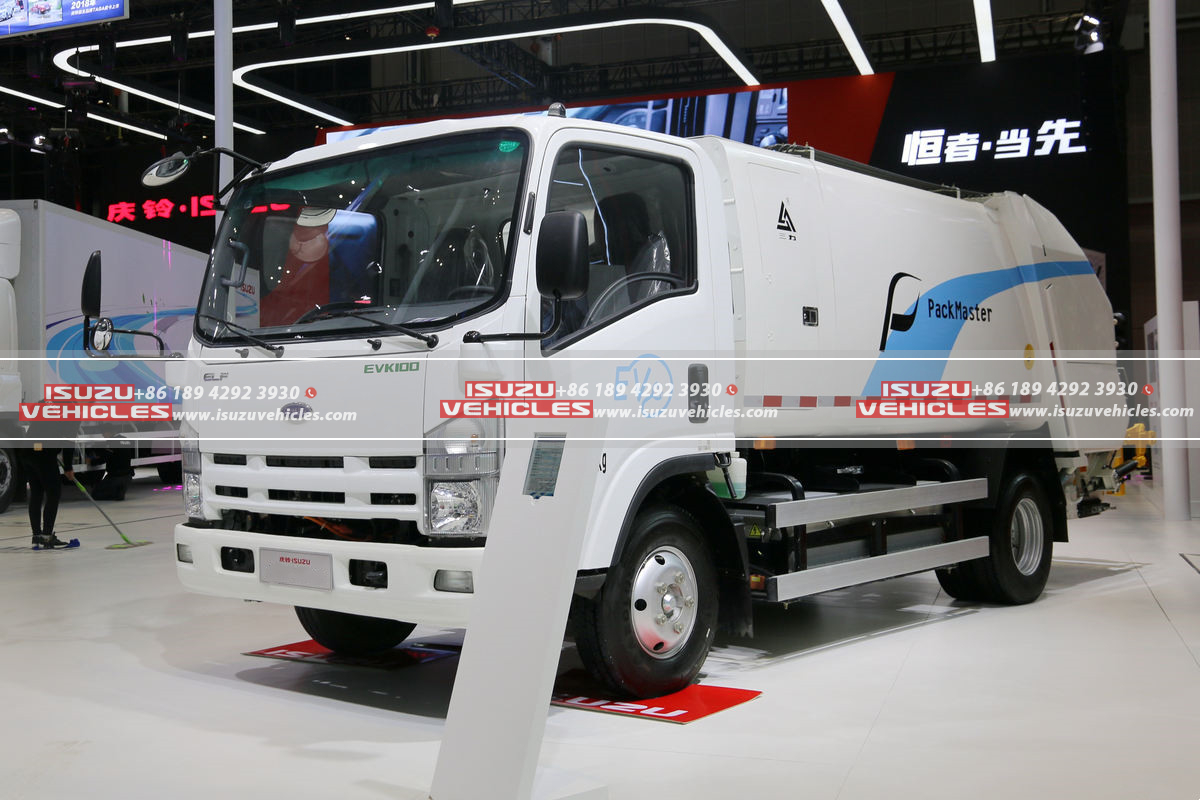 ISUZU EV K100 Rear Loader Compactor Garbage Truck Show ISUZU EV K100 Rear Loader Compactor Garbage Truck Show