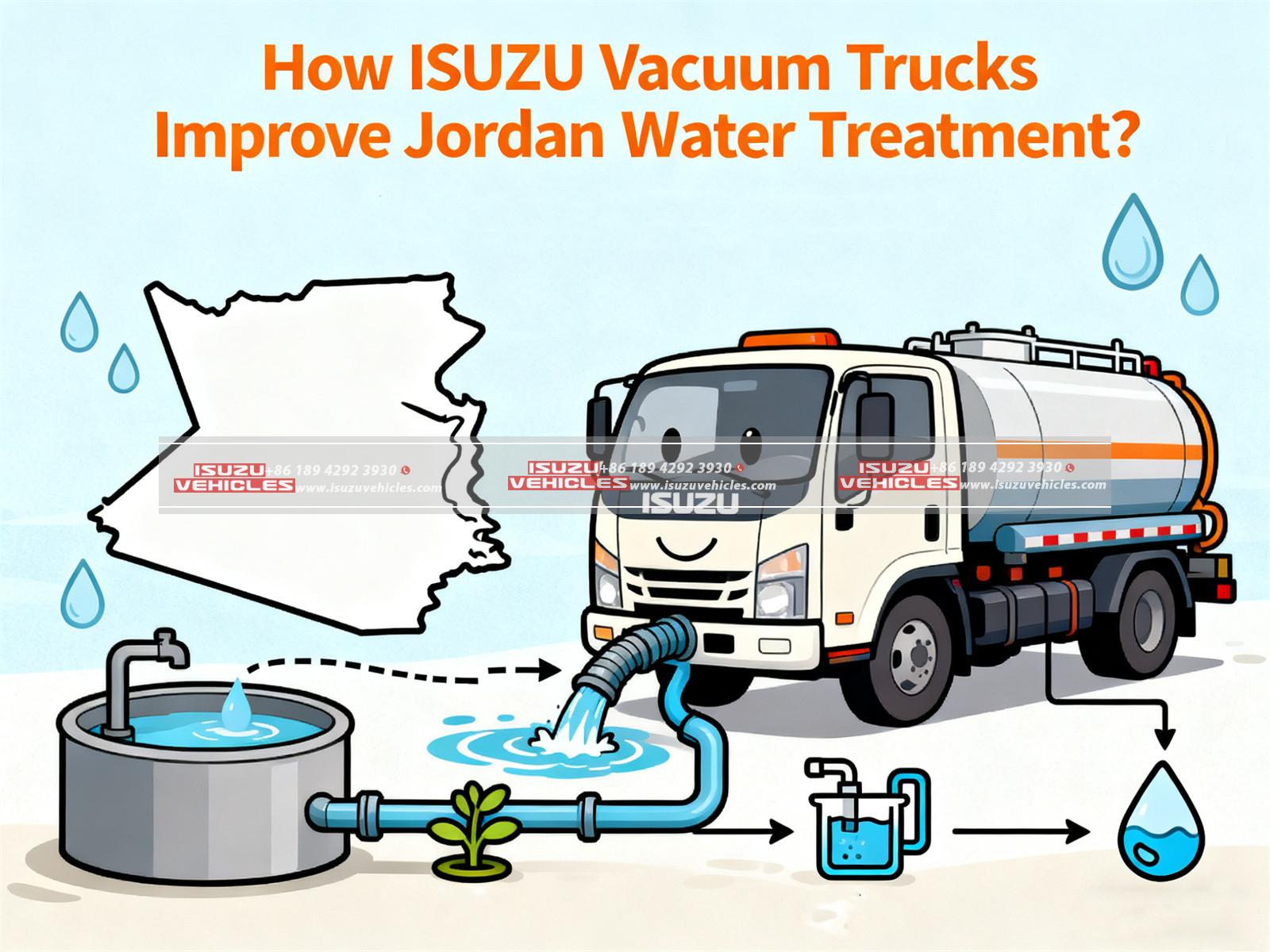 How ISUZU Vacuum Trucks Improve Jordan Water Treatment (3)