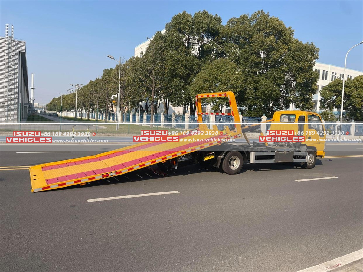 ISUZU 3T 100P Flatbed Wrecker Truck Work ISUZU 3T 100P Flatbed Wrecker Truck Work