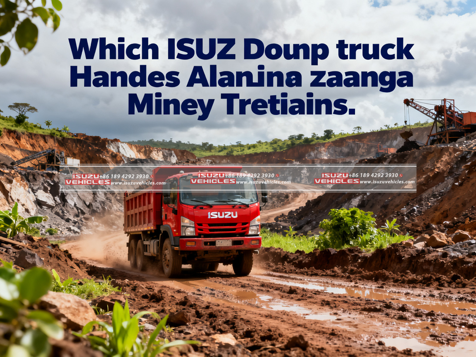 ¿Qué camión volquete ISUZU se adapta a los terrenos mineros de Zambia?