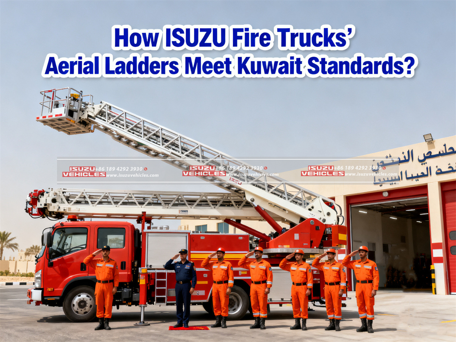 Cómo las escaleras aéreas de los camiones de bomberos ISUZU cumplen con las normas de Kuwait (3)