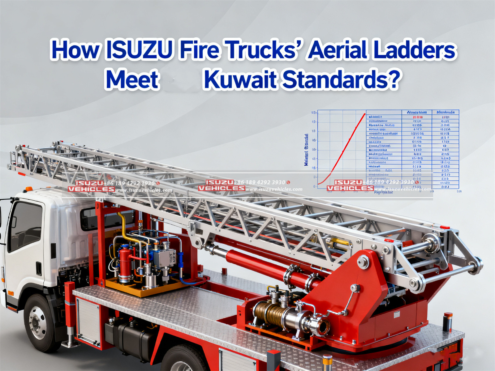 Cómo las escaleras aéreas de los camiones de bomberos ISUZU cumplen con las normas de Kuwait (4)