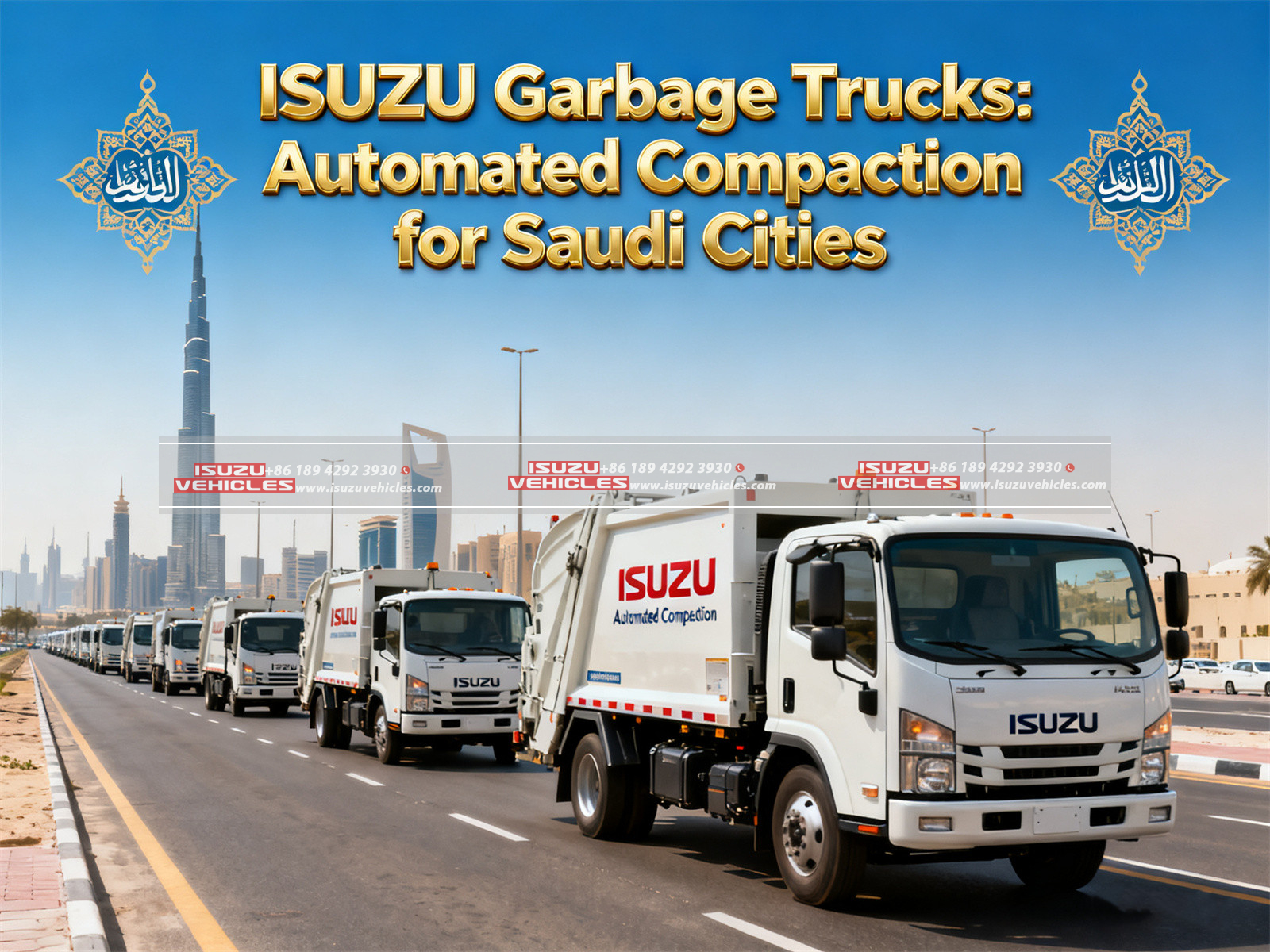 ISUZU Garbage Trucks Automated Compaction for Saudi Cities (2)