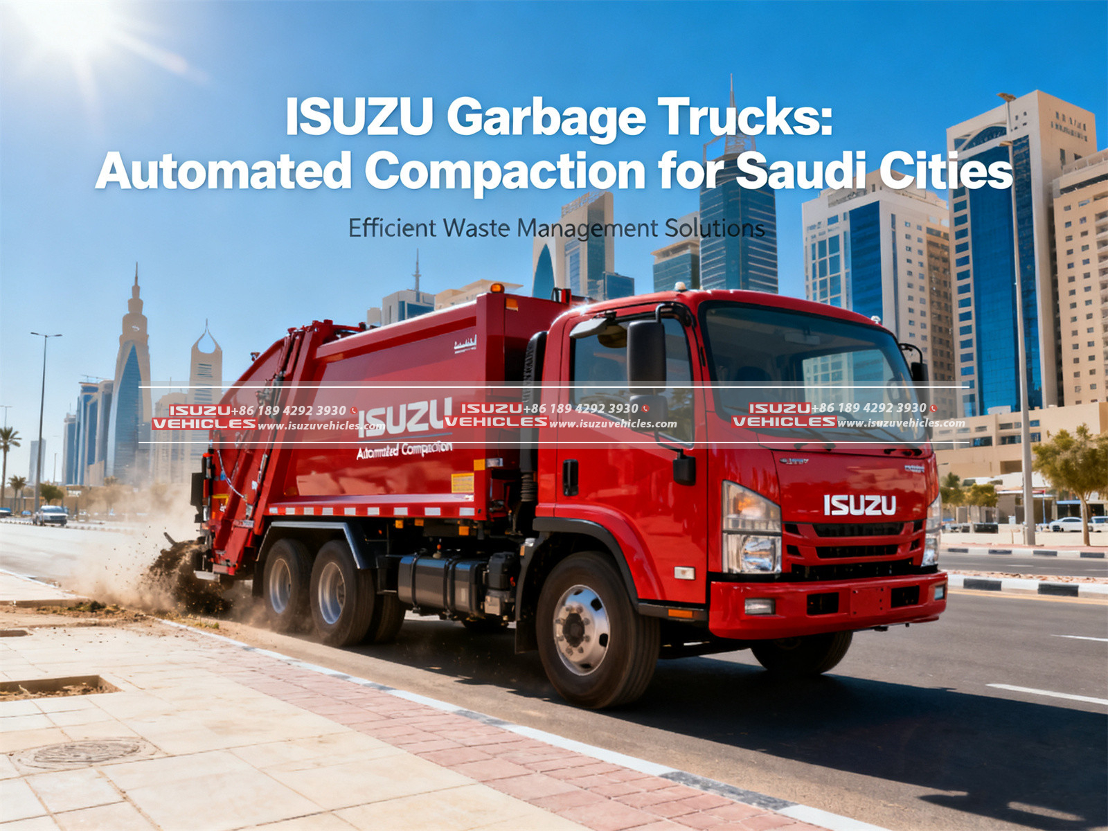 ISUZU Garbage Trucks Automated Compaction for Saudi Cities