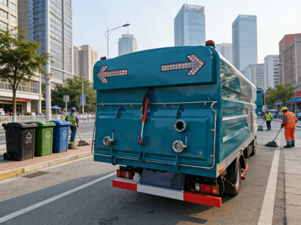 ISUZU 5 CBM Vacuum Sweeper Truck Back
