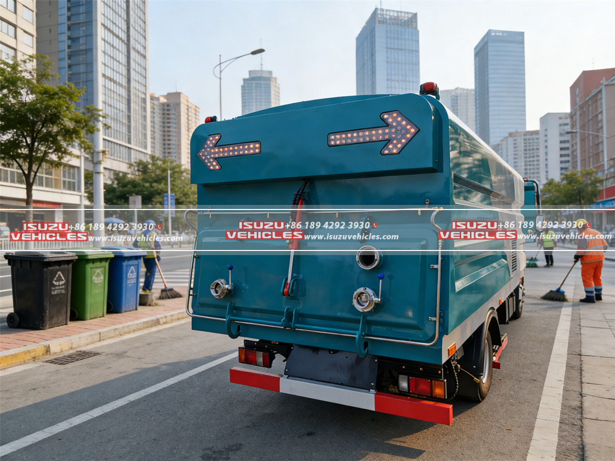 ISUZU 5 CBM Vacuum Sweeper Truck Back ISUZU 5 CBM Vacuum Sweeper Truck Back