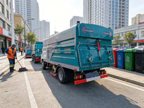ISUZU 5 CBM Vacuum Sweeper Truck Left Back