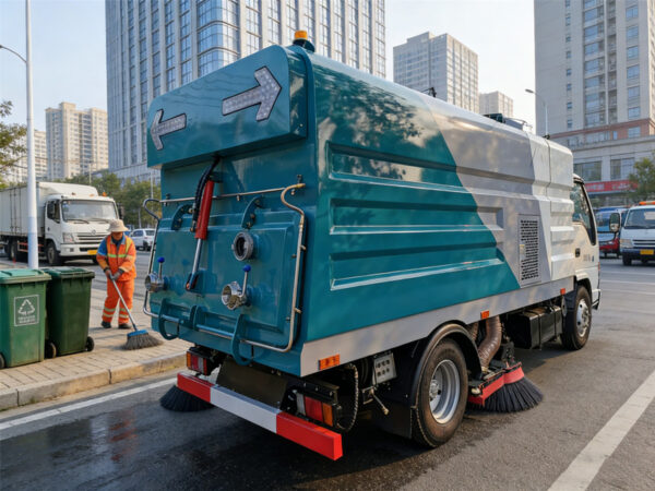 ISUZU 5 CBM Vacuum Sweeper Truck Right Back