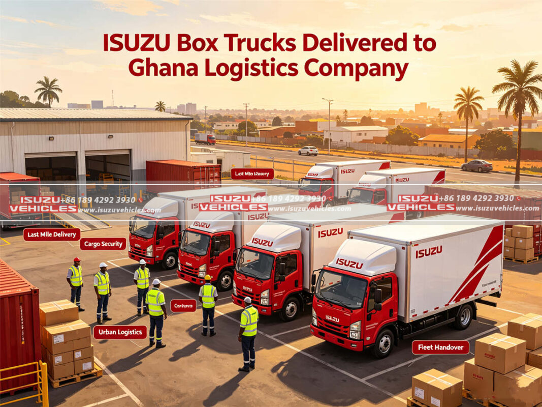ISUZU Box Trucks Delivered to Ghana Logistics Company