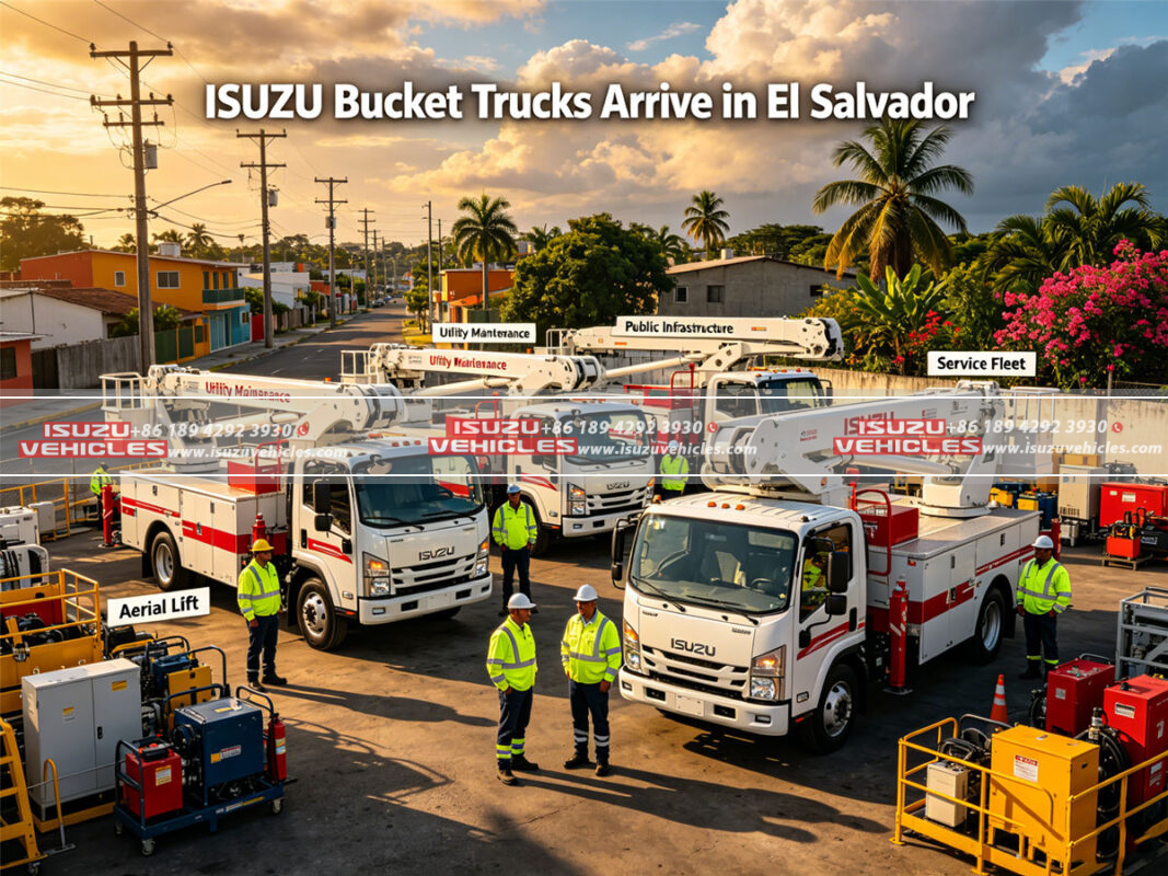 ISUZU Bucket Trucks Arrive in El Salvador