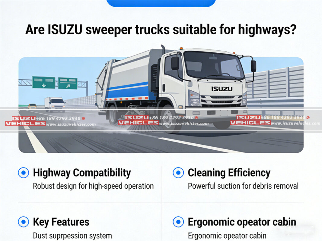 Are ISUZU sweeper trucks suitable for highways