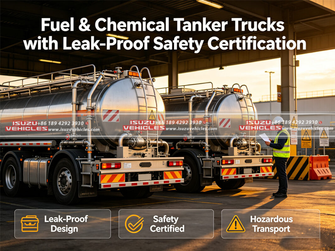 Fuel & Chemical Tanker Trucks with Leak-Proof Safety Certification