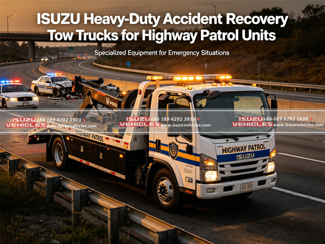 Heavy-Duty Accident Recovery Tow Trucks for Highway Patrol Units