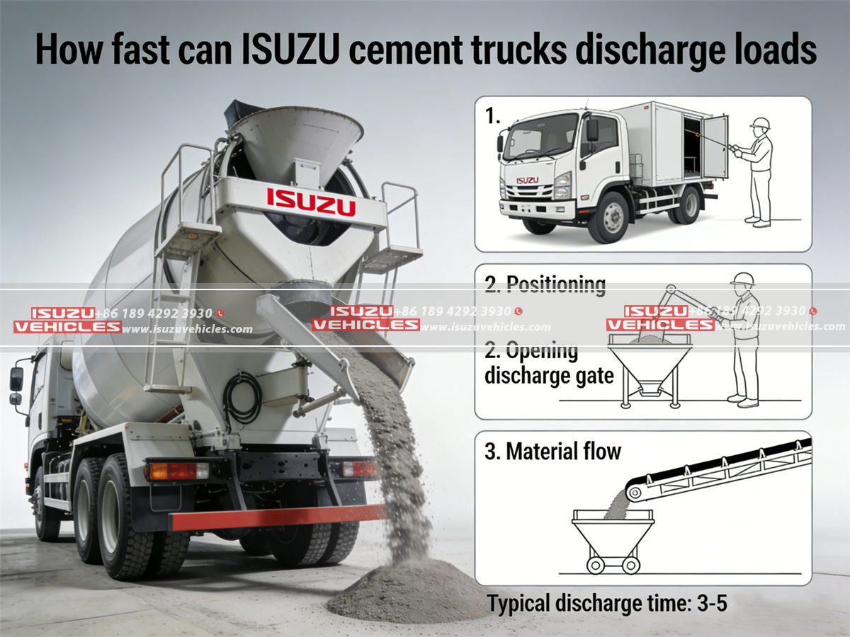 How fast can ISUZU cement trucks discharge loads (2)