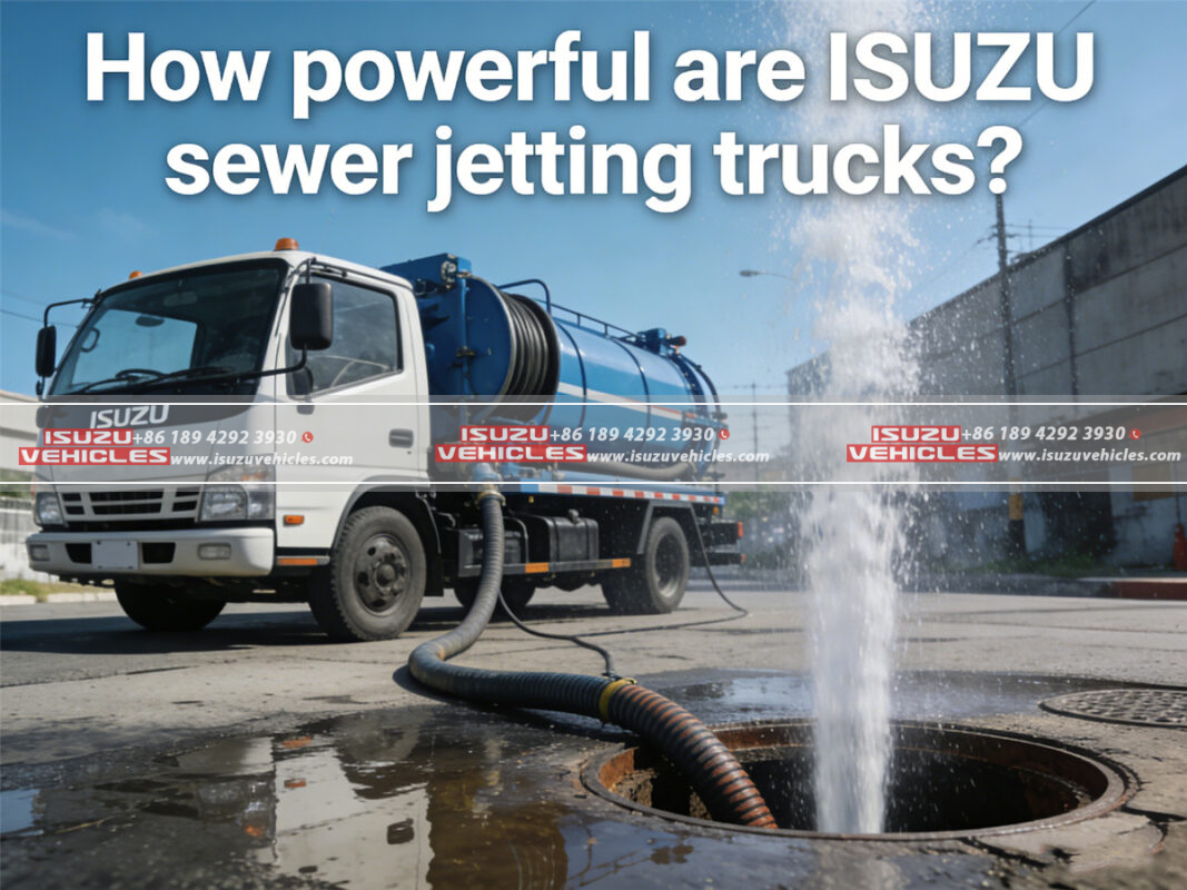 How powerful are ISUZU sewer jetting trucks