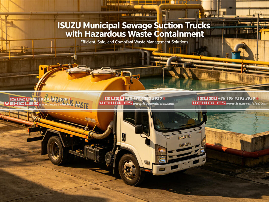 Municipal Sewage Suction Trucks with Hazardous Waste Containment
