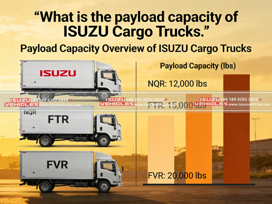 What is the payload capacity of ISUZU cargo trucks