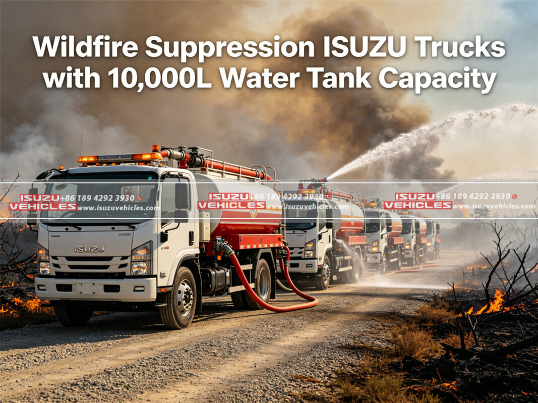 Wildfire Suppression ISUZU Trucks with 10,000L Water Tank Capacity
