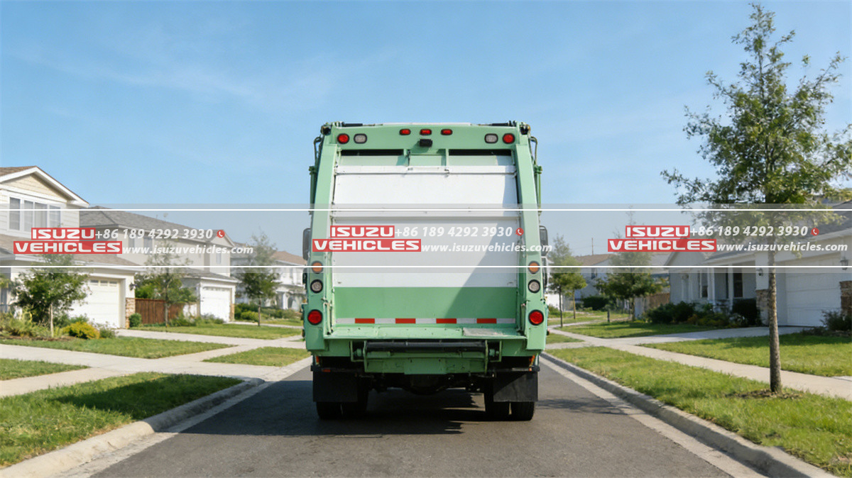 ISUZU 12 CBM Compactor Garbage Truck Back ISUZU 12 CBM Compactor Garbage Truck Back