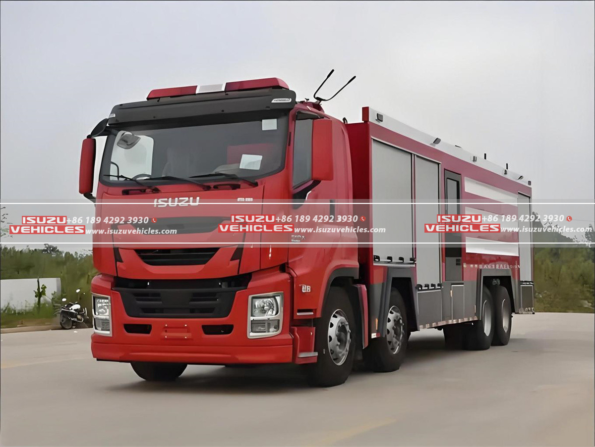 ISUZU 12000L Water Foam Powder Fire Fighting Truck (3) ISUZU 12000L Water Foam Powder Fire Fighting Truck (3)