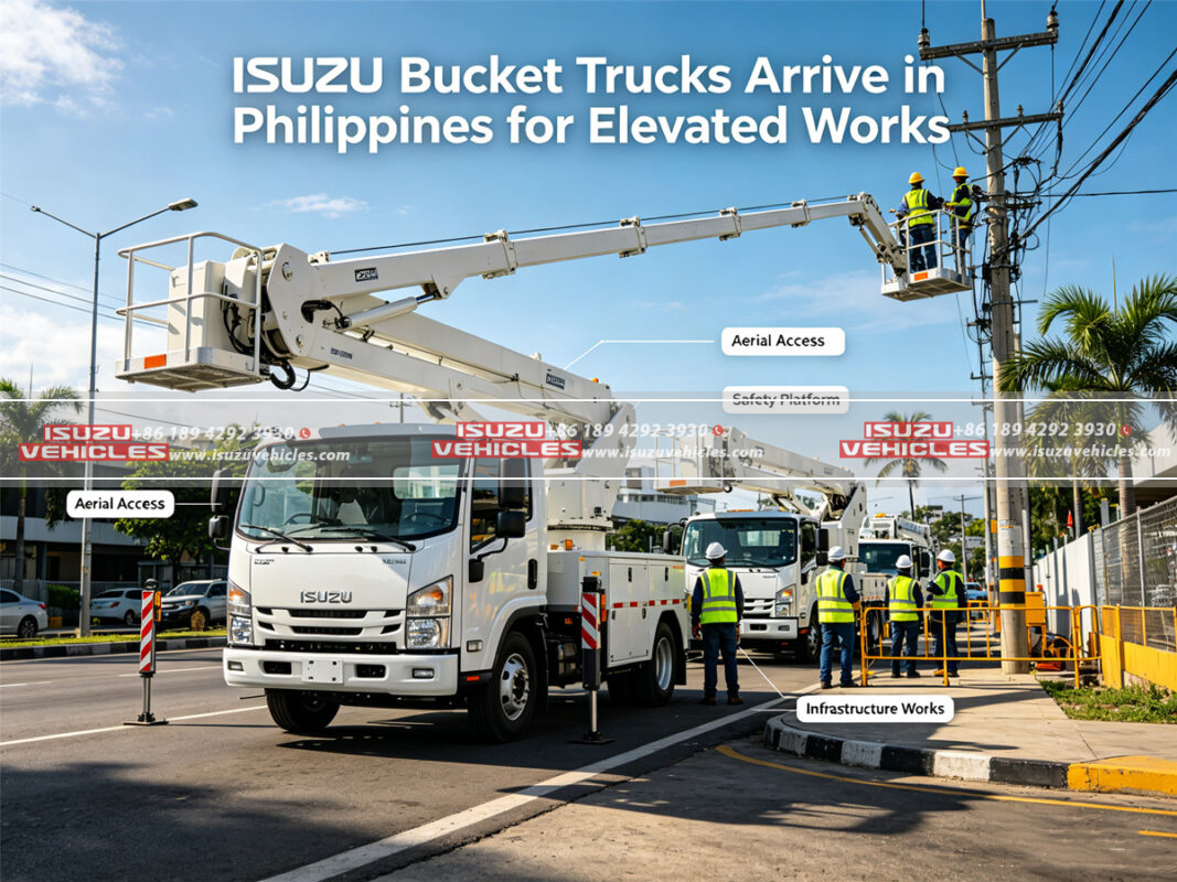 ISUZU Bucket Trucks Arrive in Philippines for Elevated Works
