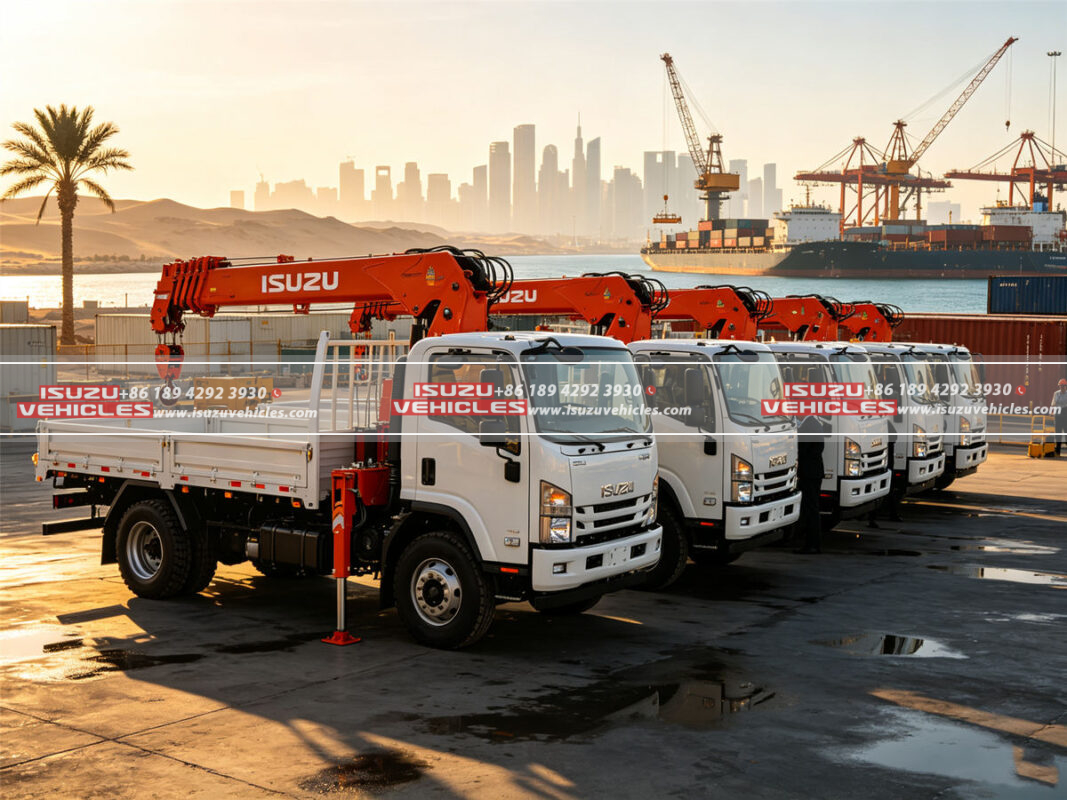 ISUZU Crane Trucks Delivered to UAE for Construction Projects