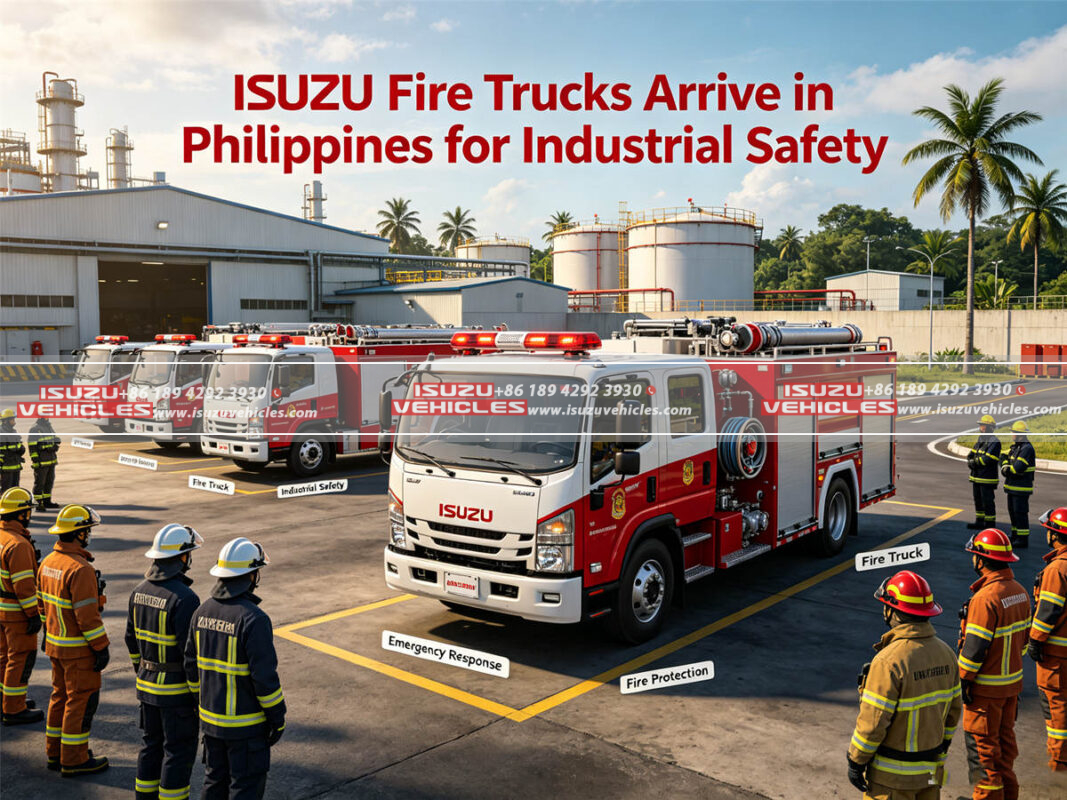 ISUZU Fire Trucks Arrive in Philippines for Industrial Safety