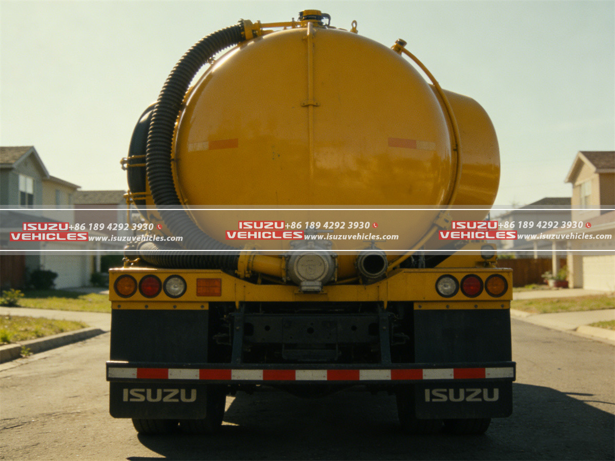 ISUZU GIGA 10000 Liter Vacuum Sewage Truck Back ISUZU GIGA 10000 Liter Vacuum Sewage Truck Back