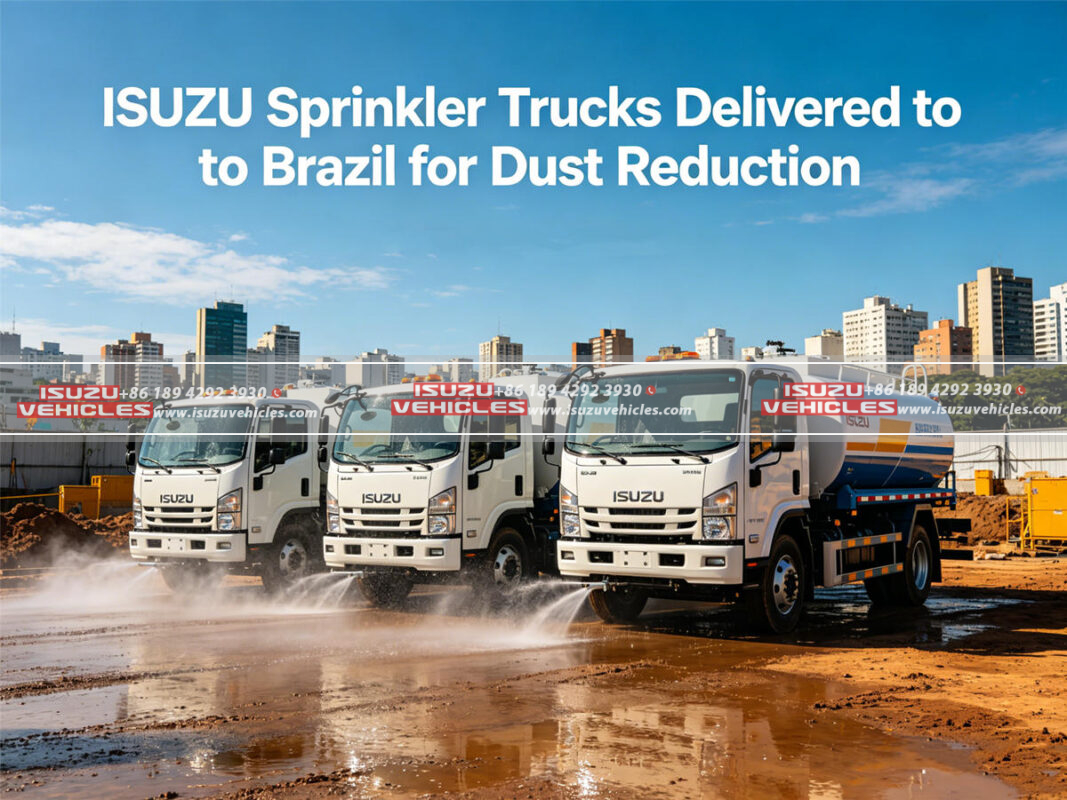 ISUZU Sprinkler Trucks Delivered to Brazil for Dust Reduction