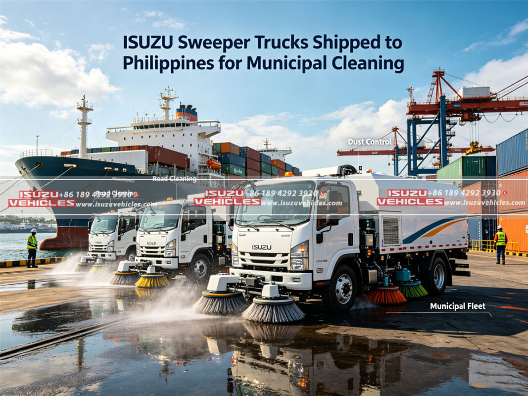 ISUZU Sweeper Trucks Shipped to Philippines for Municipal Cleaning