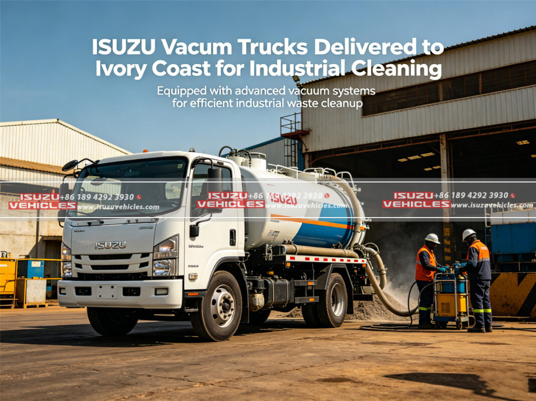 ISUZU Vacuum Trucks Delivered to Ivory Coast for Industrial Cleaning