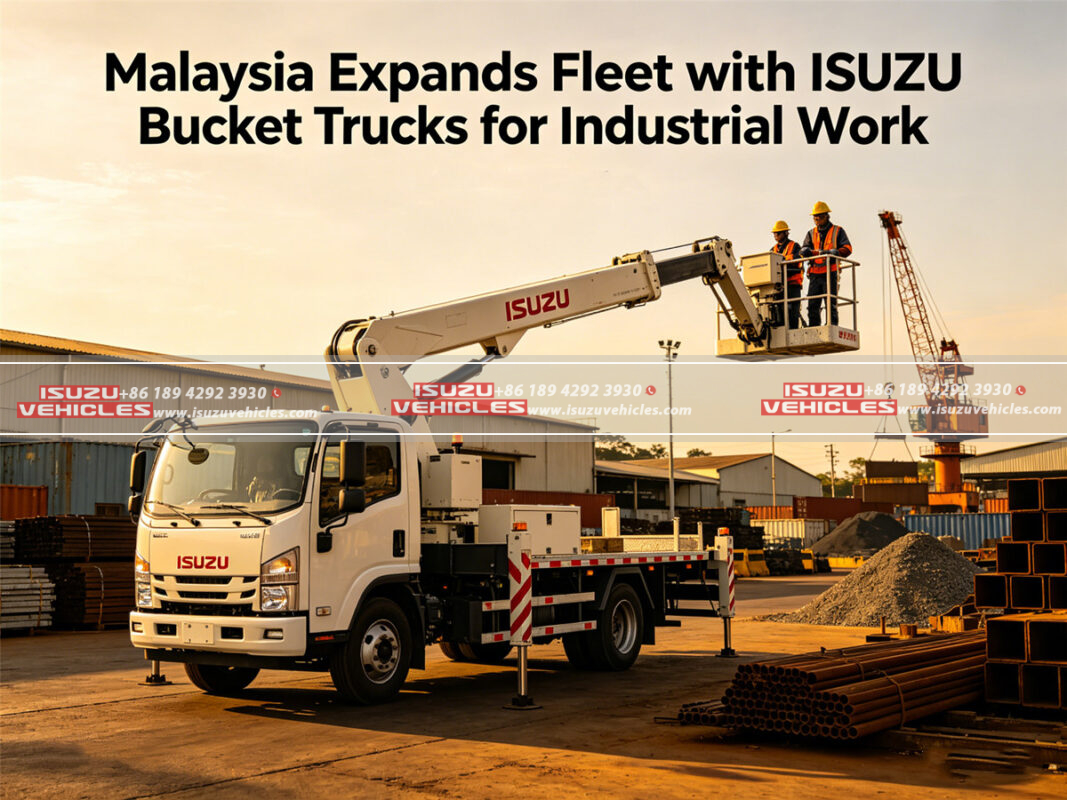 Malaysia Expands Fleet with ISUZU Bucket Trucks for Industrial Work