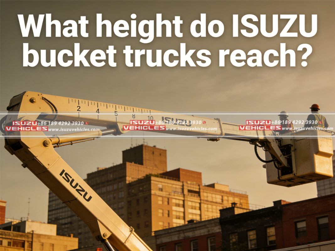What height do ISUZU bucket trucks reach