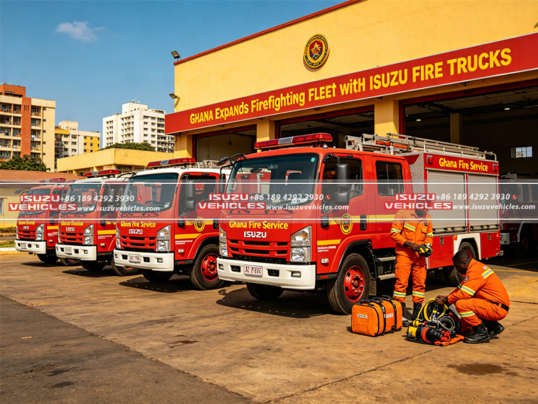 Ghana Expands Firefighting Fleet with ISUZU Fire Trucks