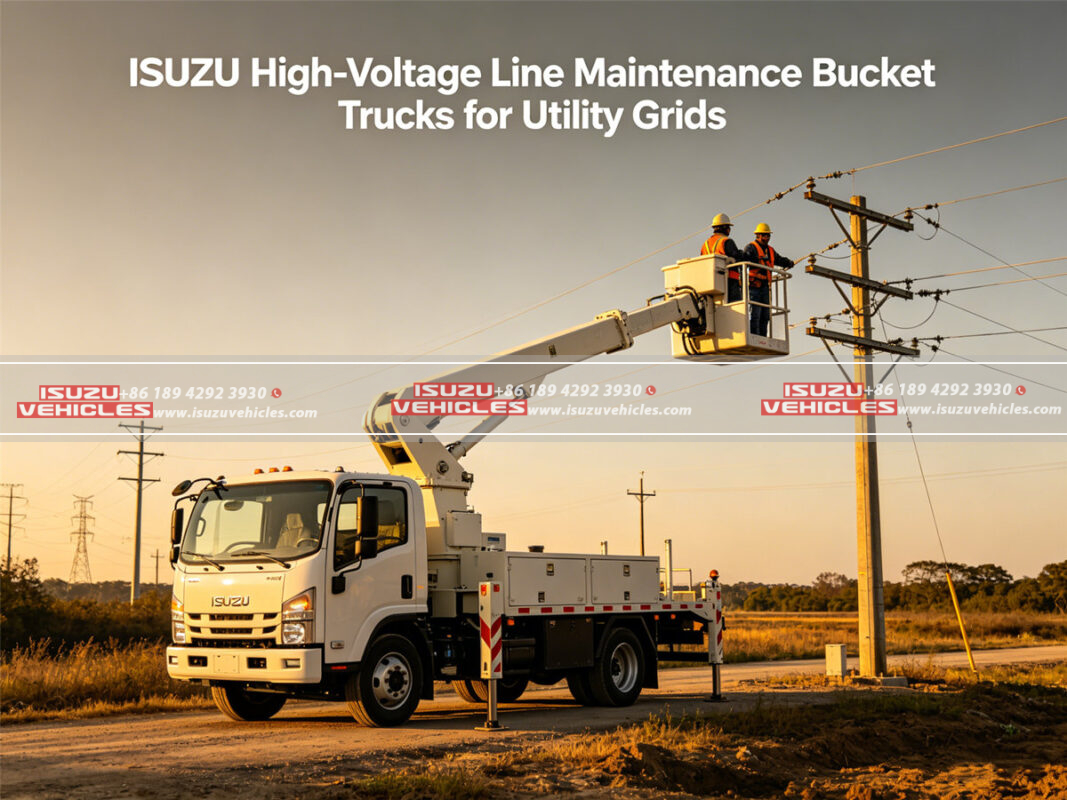 High-Voltage Line Maintenance Bucket Trucks for Utility Grids