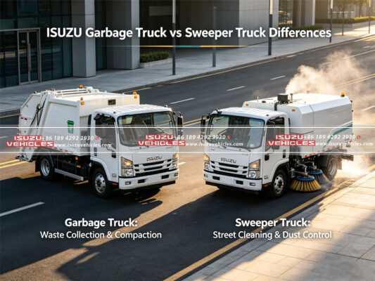 ISUZU Garbage Truck vs Sweeper Truck Differences?