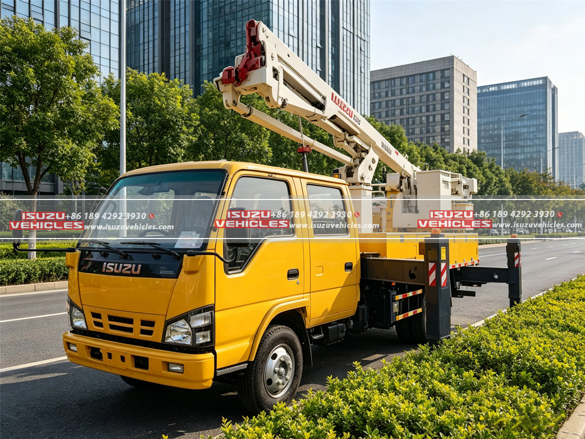 ISUZU Insulated Bucket Mounted Utility Truck ISUZU Insulated Bucket Mounted Utility Truck