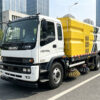 ISUZU Road Washing Sweeping Truck Yellow