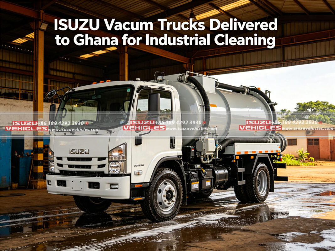 ISUZU Vacuum Trucks Delivered to Ghana for Industrial Cleaning