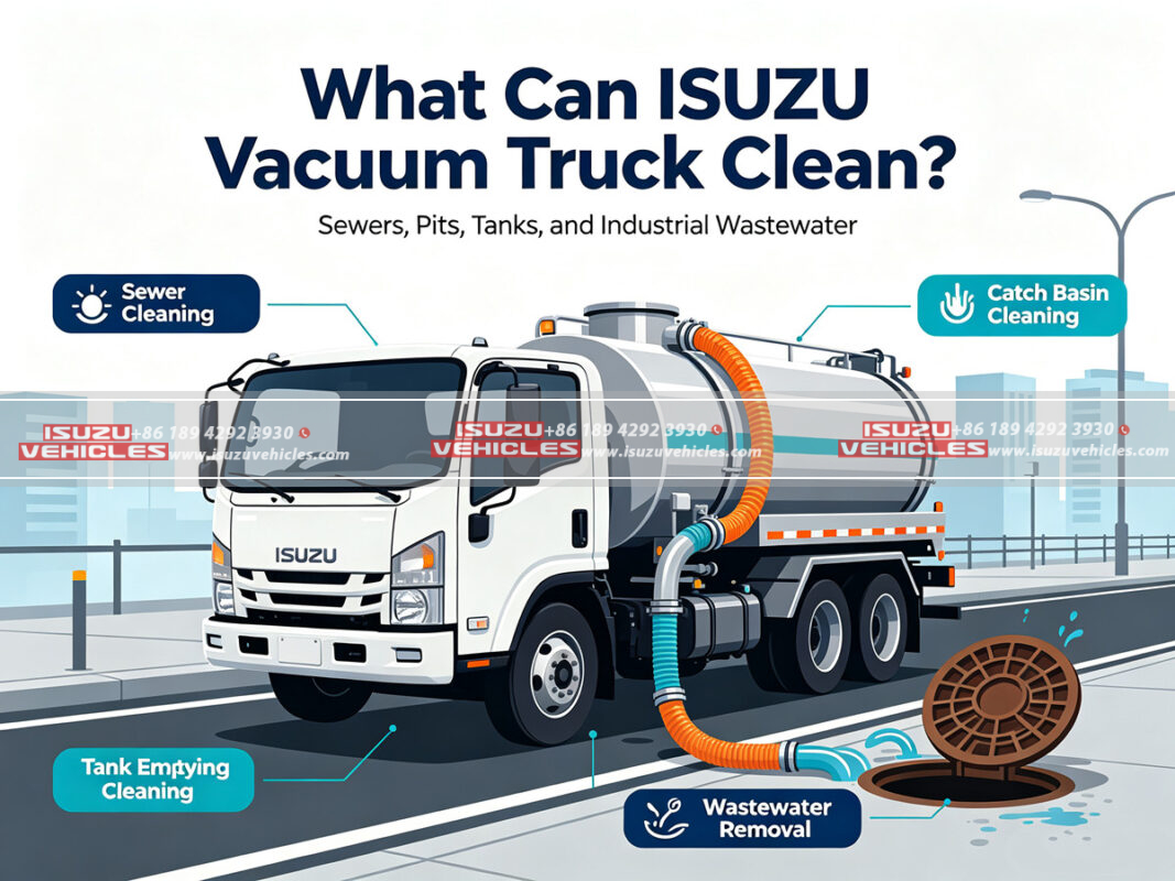 What Can ISUZU Vacuum Truck Clean?
