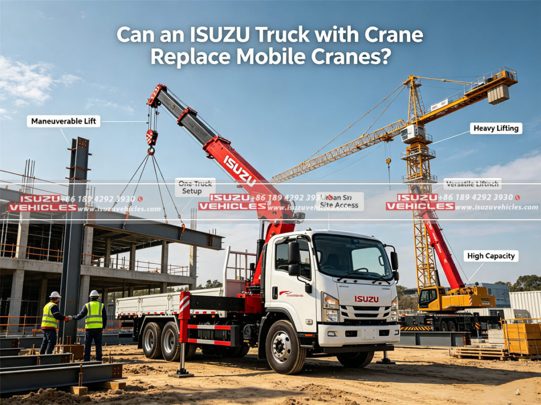 Can an ISUZU Truck with Crane Replace Mobile Cranes?